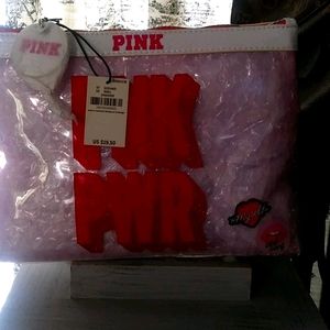 Victoria Secret pink zippered pouch